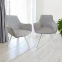Стул / кресло Weimei Dc79001r 56x86x60 см велюр цвет светло-серый
