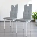Кухонный стул Weimei Dc611-1 42x96x52 см велюр цвет светло-серый 2 шт