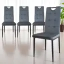 Кухонный стул Weimei Dc611-1 42x96x52 см велюр цвет темно-серый 4 шт