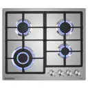 Газовая варочная панель Meferi MGH604IX LIGHT 59 см 4 конфорки цвет серебристый