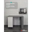 Стол письменный Атмосфера Лайт 105.6x75x45 см ЛДСП цвет белый/серый шифер