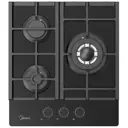 Газовая варочная панель Midea MG449TGB 51 см 3 конфорки цвет Черный