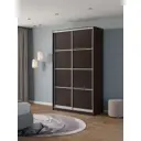 Шкаф-купе Клевер Атина с 2 дверями 240x120х58 см 6 полок ЛДСП цвет венге