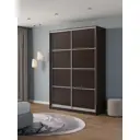 Шкаф-купе Клевер Атина с 2 дверями 240x160х45 см 6 полок ЛДСП цвет венге