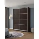 Шкаф-купе Клевер Атина с 2 дверями 240x170х45 см 6 полок ЛДСП цвет венге