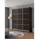 Шкаф-купе Клевер Атина с 3 дверями 240x220х45 см 9 полок ЛДСП цвет венге