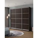 Шкаф-купе Клевер Атина с 3 дверями 240x230х50 см 9 полок ЛДСП цвет венге