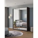 Шкаф-купе Клевер Атина с 2 дверями 240x170х50 см 6 полок ЛДСП цвет венге зеркальный