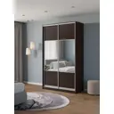 Шкаф-купе Клевер Атина с 2 дверями 240x130х50 см 6 полок ЛДСП цвет венге комбинированный