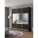 Шкаф-купе Клевер Атина с 3 дверями 240x210х45 см 9 полок ЛДСП цвет венге комбинированный