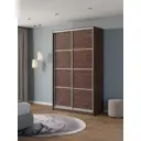 Шкаф-купе Клевер Атина с 2 дверями 240x120х45 см 6 полок ЛДСП цвет шамони темный