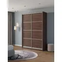 Шкаф-купе Клевер Атина с 2 дверями 240x160х45 см 6 полок ЛДСП цвет шамони темный