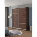 Шкаф-купе Клевер Атина с 2 дверями 240x180х45 см 6 полок ЛДСП цвет шамони темный