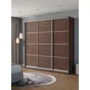 Шкаф-купе Клевер Атина с 3 дверями 240x230х45 см 9 полок ЛДСП цвет шамони темный