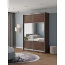 Шкаф-купе Клевер Атина с 2 дверями 240x160х45 см 6 полок ЛДСП цвет шамони темный комбинированный