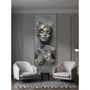 Фотообои флизелиновые 3D Verol Девушка барельеф темный с золотом 395-ФФО-05968 100x283 см