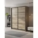 Шкаф-купе Клевер Атина с 2 дверями 240x170х50 см 6 полок ЛДСП цвет дуб крафт серый