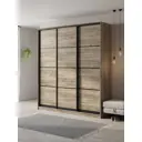 Шкаф-купе Клевер Атина с 3 дверями 240x210х45 см 9 полок ЛДСП цвет дуб крафт серый