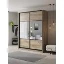 Шкаф-купе Клевер Атина с 2 дверями 240x180х45 см 6 полок ЛДСП цвет дуб крафт серый комбинированный