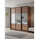 Шкаф-купе Клевер Атина с 3 дверями 240x200х65 см 9 полок ЛДСП цвет дуб крафт табак комбинированный