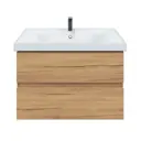 Тумба с раковиной RUVANN DREVA 70 раковина Грейс 70 в ванную подвесная цвет дуб вотан