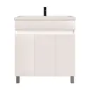 Тумба с раковиной RUVANN FORTO 80 раковина Como 80 в ванную напольная цвет белый