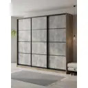 Шкаф-купе Клевер Атина с 3 дверями 240x270х58 см 9 полок ЛДСП цвет дуб крафт серый/бетон серый