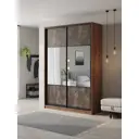 Шкаф-купе Клевер Атина с 2 дверями 240x150х65 см 6 полок ЛДСП цвет дуб крафт табак комбинированный/бетон темный