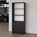 Шкаф комбинированный Клик мебель Джамп 80x200x41 см ЛДСП цвет черный