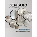 Зеркало декоративное Шарики АзбукаДекор рама МДФ цвет рамы черный