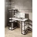 Стол письменный Solarius Loft 80x148x120 см сталь и дерево цвет белый/черный