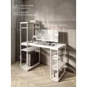 Стол письменный Solarius Loft 80x148x140 см сталь и дерево цвет белый