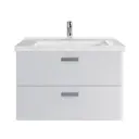 Тумба с раковиной RUVANN WELLEN 80 раковина Миранда 80 в ванную подвесная цвет белый