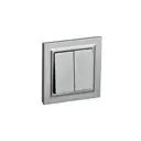 Выключатель встраиваемый Iek Brite BR-V20-0-10-K47-F 2 клавиши цвет алюминий