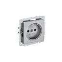 Розетка встраиваемая Iek Brite BR-R13-10-K47 со шторками цвет алюминий