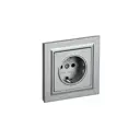 Розетка встраиваемая Iek Brite BR-R14-16-K47-F с заземлением и шторками цвет алюминий