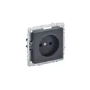 Розетка встраиваемая Iek Brite BR-R13-10-K53 со шторками цвет графит
