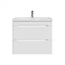 Тумба с раковиной в ванную Ruvann Brava 80 раковина Moduo 80 подвесная цвет белый