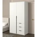 Шкаф распашной Бергамо с 2 дверями 120x220x60 см ЛДСП цвет белый
