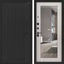 Входная дверь Лабиринт Бункер 06 левый 205x88см цвет черный кварц/сандал белый с зеркалом П18