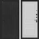Входная дверь Лабиринт Бункер 06 правый 205x88см цвет черный кварц/белый софт П03