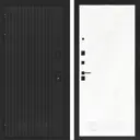Входная дверь Лабиринт Бункер 06 левый 205x88см цвет черный кварц/белое дерево П05