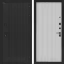 Входная дверь Лабиринт Бункер 06 правый 205x88см цвет черный кварц/белый софт рельеф П29