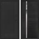 Входная дверь Лабиринт Бункер 06 левый 205x88см цвет черный кварц с зеркалом П31