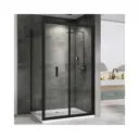 Душевой уголок Abber Sonnenstrand 613573 прямоугольный 120x80см черный профиль эффект стекла прозрачный