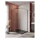 Душевой уголок Cezares Liner 671712 прямоугольный 120x90см серый профиль эффект стекла прозрачный