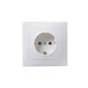 Розетка IEK ERK14-K01-16-DM Кварта РС10-3-КБ с заземлением белая