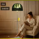 Торшер Citilux Базель cl407922t патина со столиком и зелёным абажуром цвет белый