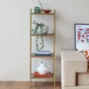 Стеллаж Greenween Alto 4 полки 45x30x145 см металл цвет золотой