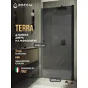 Душевая дверь Doccia GLASS800pt/GR/6BL 80см эффект стекла прозрачный распашной